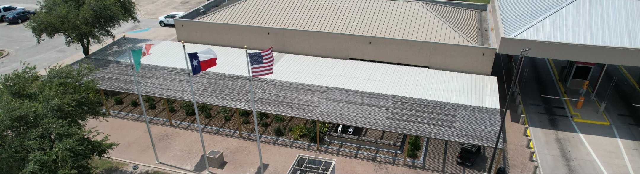 Exterior of Administrative offices at Veterans International Bridge